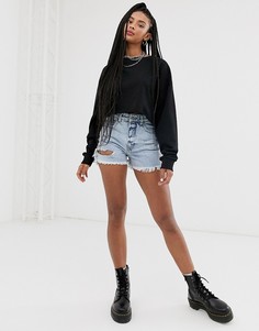 Джинсовые шорты в винтажном стиле Cheap Monday - Donna-Синий