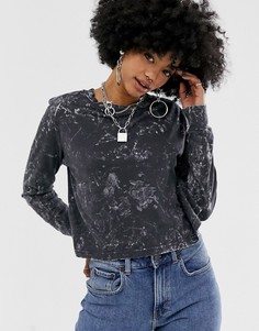 Выбеленный свитшот Cheap Monday Beside-Черный