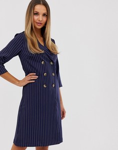 Платье-блейзер в полоску Vila-Темно-синий