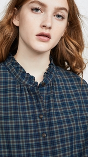 Madewell Ruffle Popover Button Down