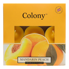 Набор ароматических чайных свечей "Мандарин и персик" 9 шт, Colony