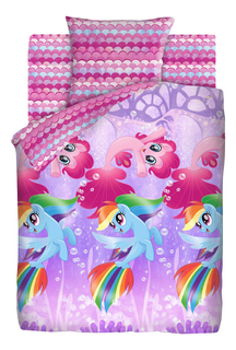 Комплект детского постельного белья Непоседа 1,5 бязь My Little Pony Подводные пони