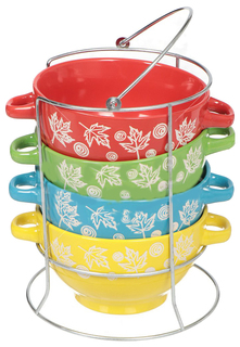 Набор бульонниц Коралл HEN1354 Разноцветный