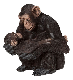 Фигурка животного Schleich Самка шимпанзе с детенышем