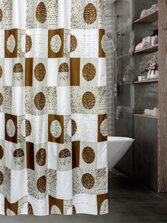 Штора для ванной BATH PLUS Geo brown