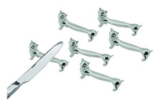 Подставка для ножа, 7 см, 6 шт, Кошка Kuchenland E4030