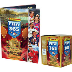 Альбом Panini FIFA 365 - 2020 и бокс с наклейками, 50 пакетиков в боксе