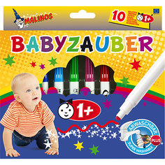 Фломастеры Malinos Baby для малышей от 1 года, 10шт
