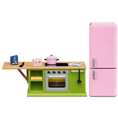 Набор мебели для домика Lundby Смоланд "Кухонный набор с холодильником"