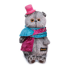 Мягкая игрушка Budi Basa Кот Басик в бархатном кашне, 19 см