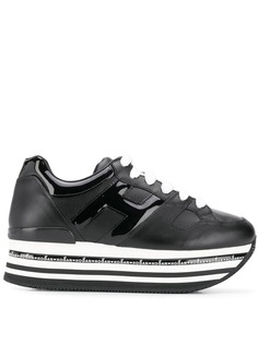 Hogan кроссовки на полосатой платформе