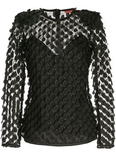 Manning Cartell полупрозрачный топ с вышивкой