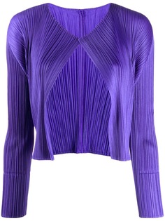 Pleats Please Issey Miyake плиссированный укороченный жакет