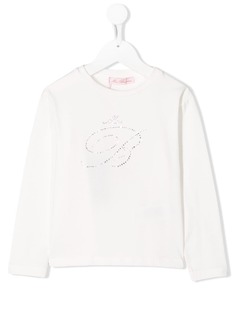 Miss Blumarine толстовка с логотипом из страз
