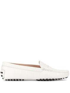 Tods лоферы с тиснением под кожу крокодила Tod`S