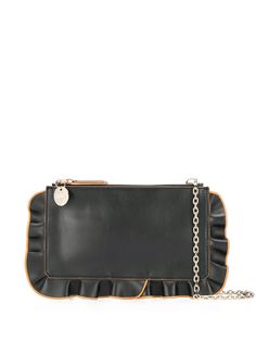 Red Valentino клатч Rock Ruffles с ремнем-цепочкой