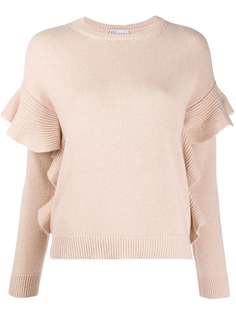 Red Valentino трикотажный джемпер с оборками