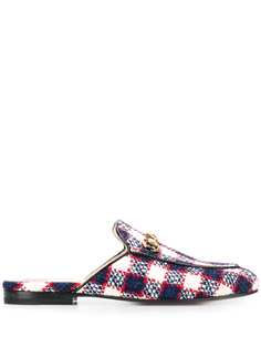 Gucci Princetown checked tweed loafers