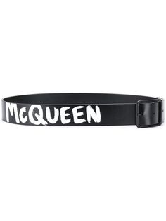 Alexander McQueen ремень с принтом граффити