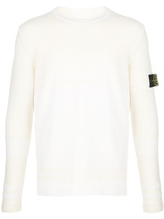 Stone Island полосатый джемпер с нашивкой-логотипом