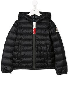 Moncler Kids стеганый пуховик с капюшоном