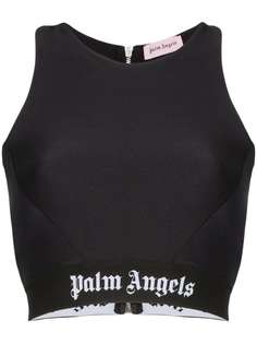 Palm Angels укороченный топ с логотипом