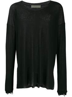 Di Liborio футболка тонкой вязки с эффектом потертости