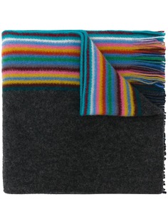 Paul Smith шарф в полоску с бахромой