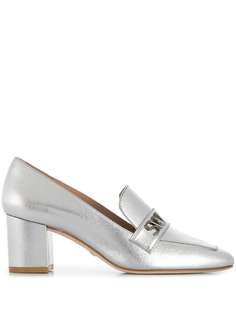 Stuart Weitzman туфли с тисненым логотипом и эффектом металлик