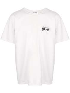 Stussy футболка с логотипом на спине