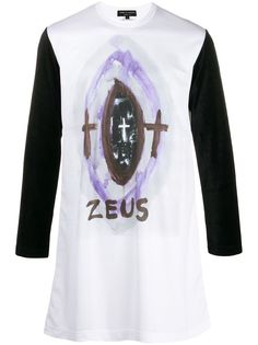 Comme Des Garçons Homme Plus топ Zeus с длинными рукавами и принтом
