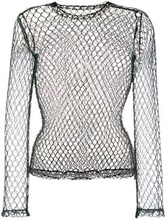 Comme Des Garçons сетчатый топ с длинными рукавами
