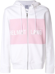 Helmut Lang толстовка с капюшоном и контрастными панелями с логотипом