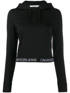 Calvin Klein Jeans укороченное худи с логотипом