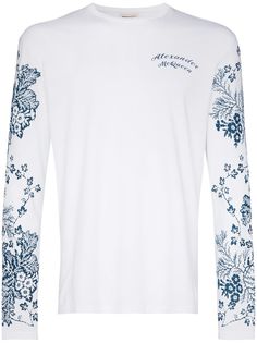Alexander McQueen футболка с цветочным принтом