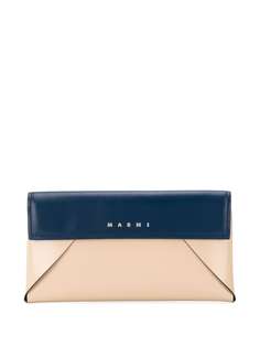 Marni кошелек в стиле колор-блок с логотипом