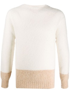 YMC свитер в стиле колор-блок с круглым вырезом
