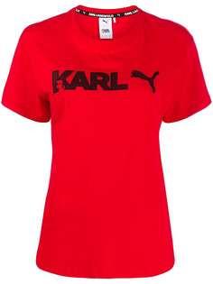 Puma футболка с принтом из коллаборации с Karl Lagerfeld