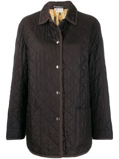 Salvatore Ferragamo Pre-Owned стеганое пальто 1990-х годов