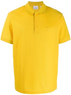 Burberry рубашка-поло с вышитой монограммой