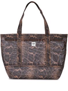 Opening Ceremony logo snakeskin-effect tote