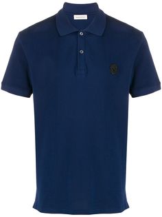 Alexander McQueen рубашка-поло с нашивкой