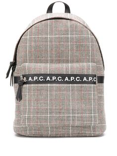 A.P.C. твидовый рюкзак с логотипом