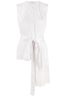 Victoria Victoria Beckham блузка без рукавов с бахромой и завязками