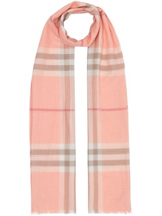 Burberry легкий шарф в клетку