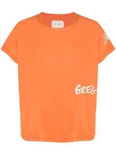 Greg Lauren футболка с надписью Greg