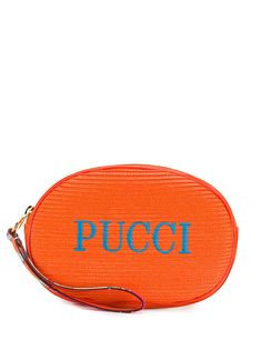 Emilio Pucci косметичка с вышитым логотипом