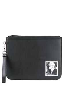 Karl Lagerfeld клатч Karl Legend с нашивкой