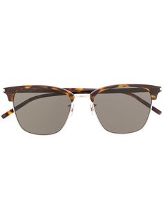 Saint Laurent Eyewear солнцезащитные очки черепаховой расцветки