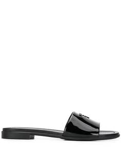 Prada лакированные шлепанцы